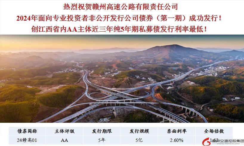喜報(bào)！贛州交控集團(tuán)接連在資本市場(chǎng)發(fā)行債券成功！